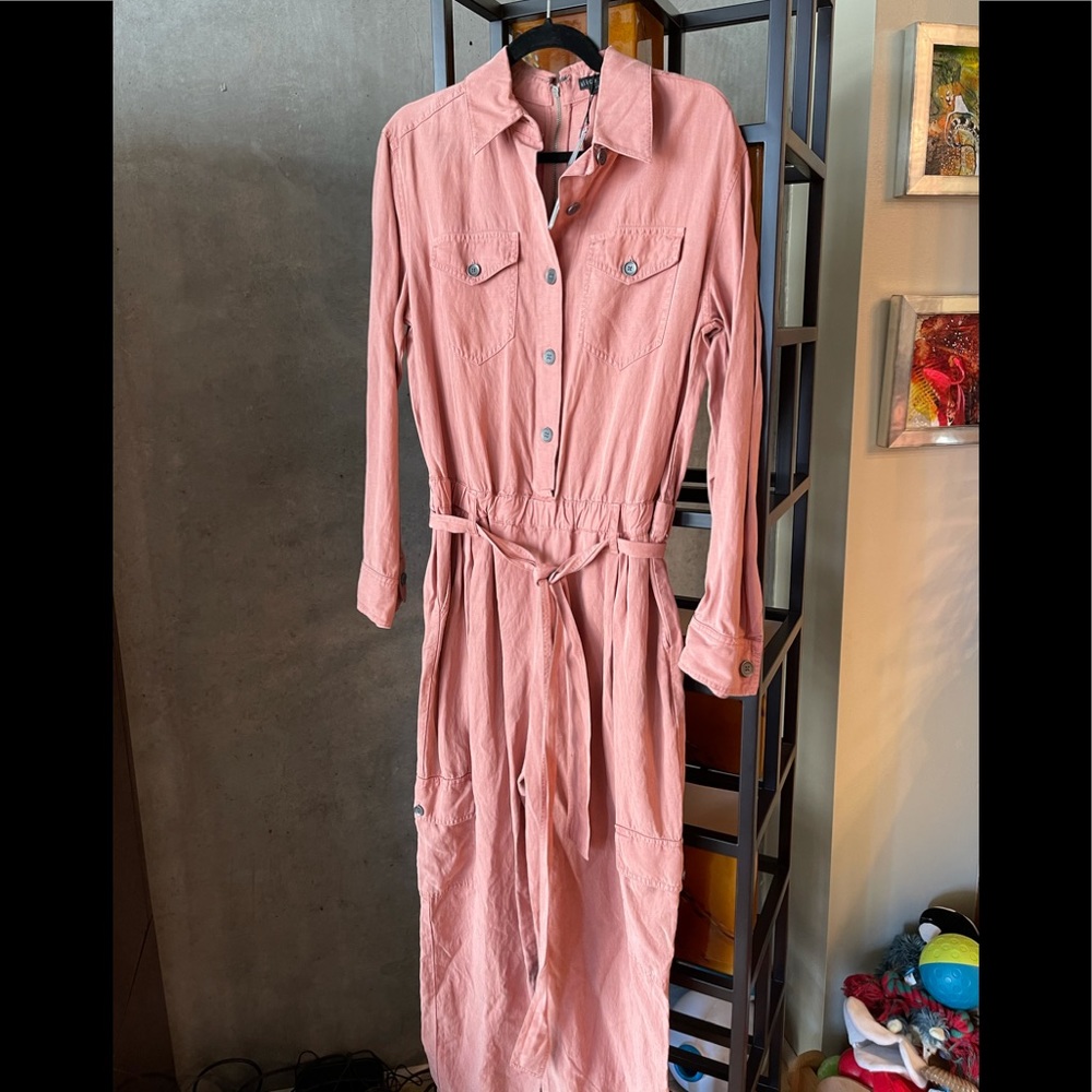 Alice and Olivia Kai Cargo Jumpsuit in Rose - Picture 10 of 12